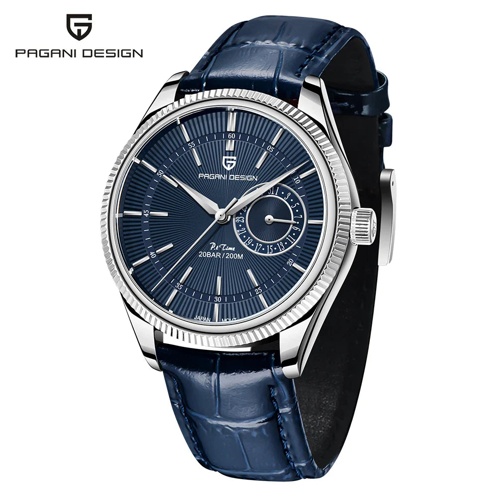 PAGANI DESIGN PD-1689 Luxury Quartz Watch For Men - Dagger & Diamond Blue