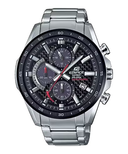 Casio Edifice EQS-900DB Eco-Drive Carbon Dial Solar Watch for Men - Dagger & Diamond EQS-900DB-1A