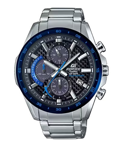 Casio Edifice EQS-900DB Eco-Drive Carbon Dial Solar Watch for Men - Dagger & Diamond EQS-900DB-2A