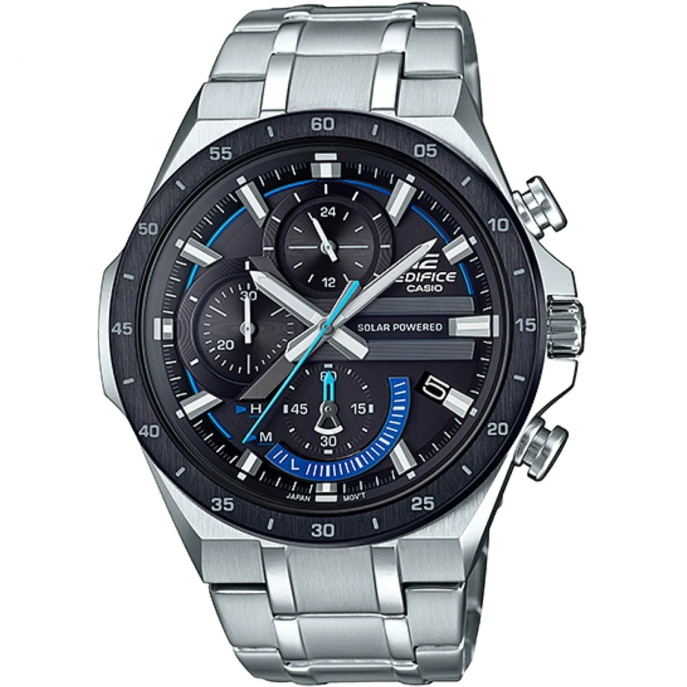 Casio Edifice EQS-900DB-1A Eco-Drive Chronograph Watch for Men - Dagger & Diamond EQS-920DB-1B