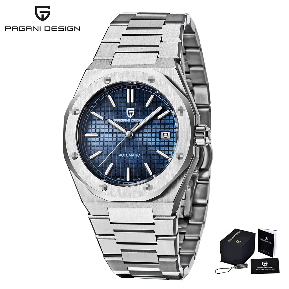 PAGANI DESIGN PD-1673 Luxury Automatic Watch for Men - Dagger & Diamond Blue