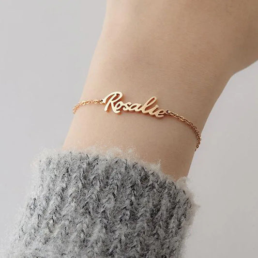 Personalized Name Bracelet for Her - Dagger & Diamond