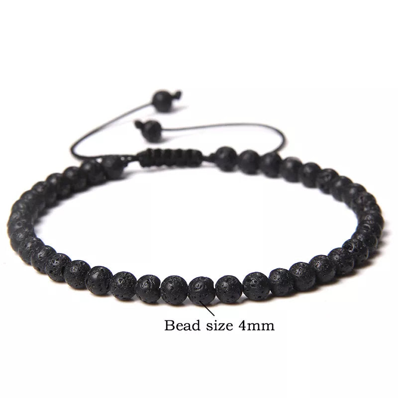 Handmade Natural Stone Beads Braided Bracelet for Men & Women - Dagger & Diamond