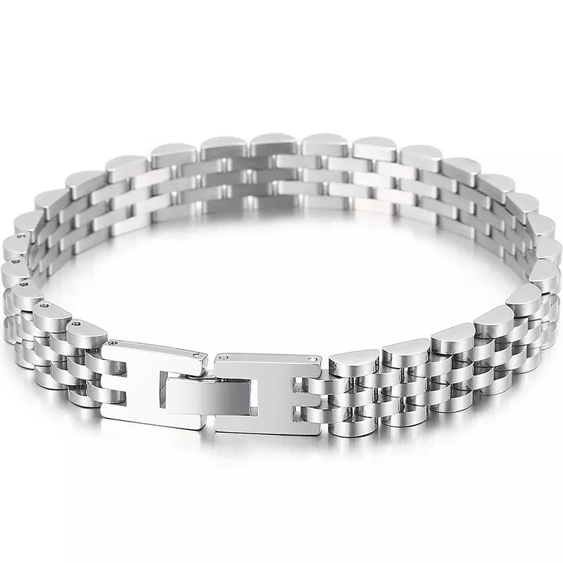 Watch Band Bracelets - Dagger & Diamond 10MM Silver / 16cm