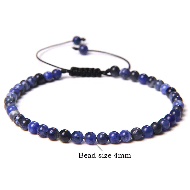 Handmade Natural Stone Beads Braided Bracelet for Men & Women - Dagger & Diamond