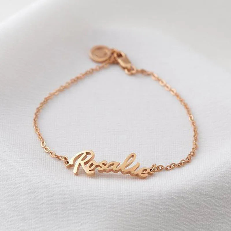 Personalized Name Bracelet for Her - Dagger & Diamond