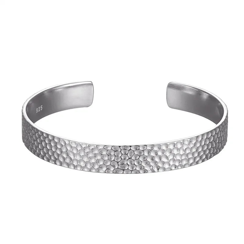 Silver Carved Bracelets for Her - Dagger & Diamond