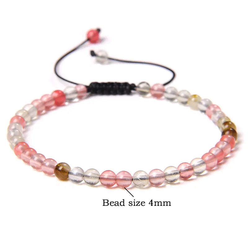 Natural Stone Adjustable Woven Bracelets - Dagger & Diamond