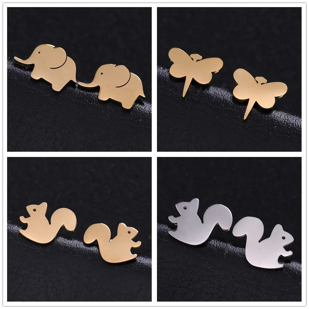 Cute Mini Animal Stud Earrings