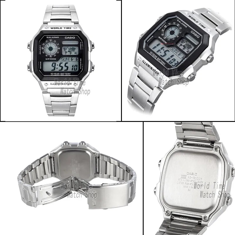 Casio World Time Illuminator Digital Watch for Men - Dagger & Diamond