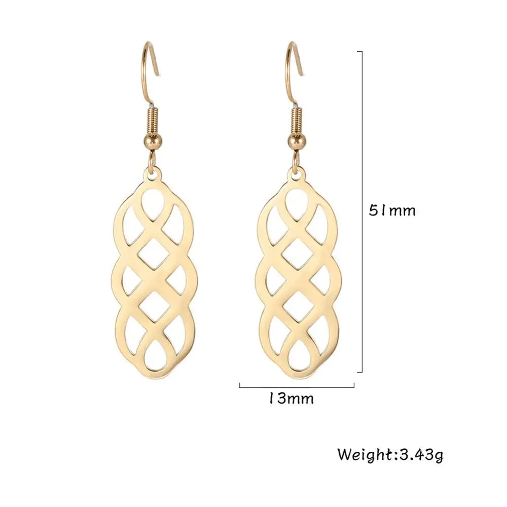 Elegant Knot Long Dangle Earrings