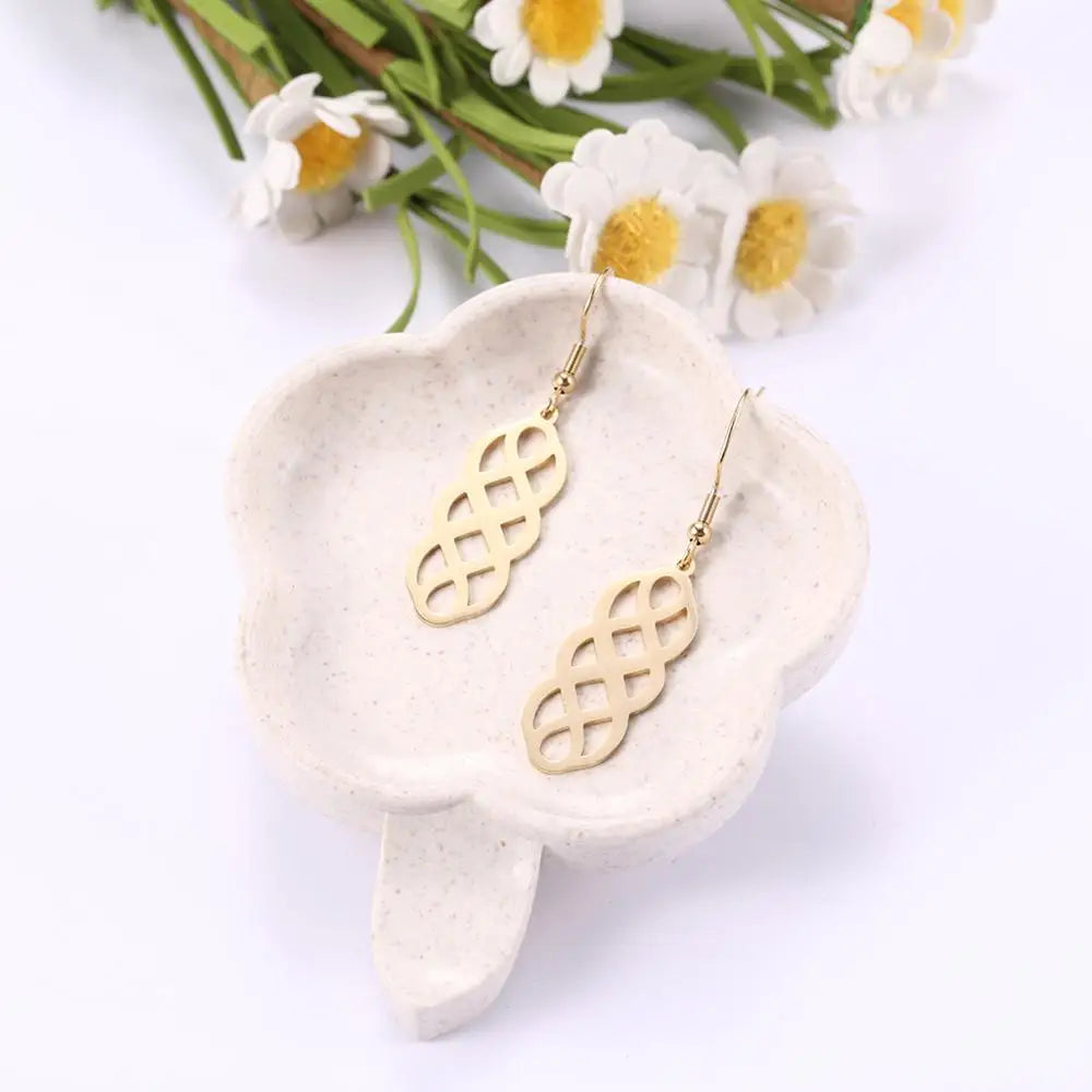 Elegant Knot Long Dangle Earrings