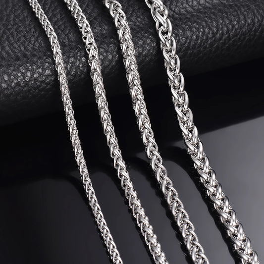 Keel Link Chain Necklace - Dagger & Diamond 3mm / 40cm