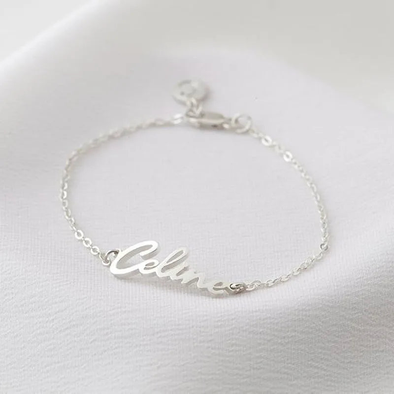 Personalized Name Bracelet for Her - Dagger & Diamond