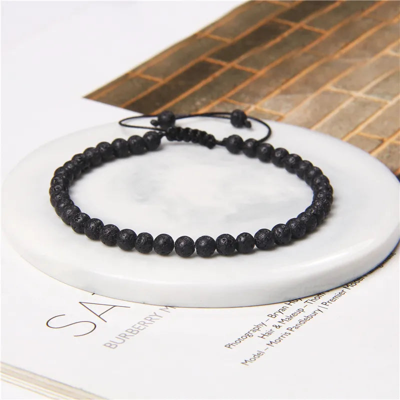 Handmade Natural Stone Beads Braided Bracelet for Men & Women - Dagger & Diamond