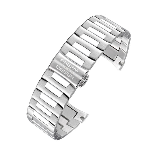 PAGANI DESIGN 24MM Stainless Steel Watch Band - Dagger & Diamond 24mm
