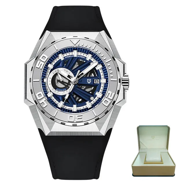 PAGANI DESIGN PD-YS007 Luxury Sport Automatic Watch for Men - Dagger & Diamond Blue