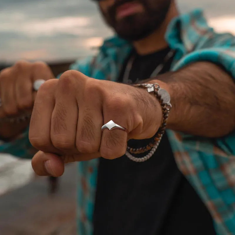 Classic Pinky Ring - Dagger & Diamond