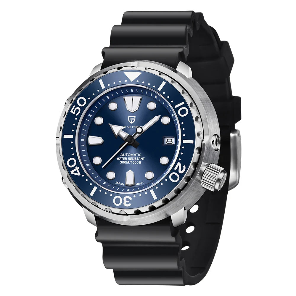 PAGANI DESIGN PD-1695 Professional Diver Automatic Watch Men's - Dagger & Diamond Black Blue