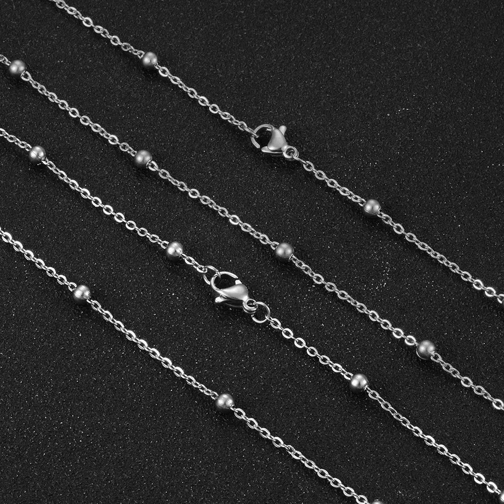 Dazzling Pattern Chain Necklaces for Her - Dagger & Diamond Silver Dots / 18cm Bracelet