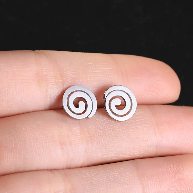 Spiral Stud Earrings