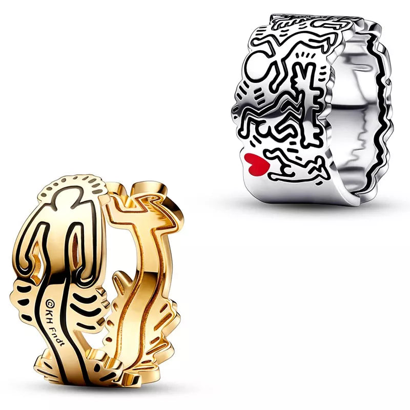 Keith Haring "Love & People" Rings - Dagger & Diamond