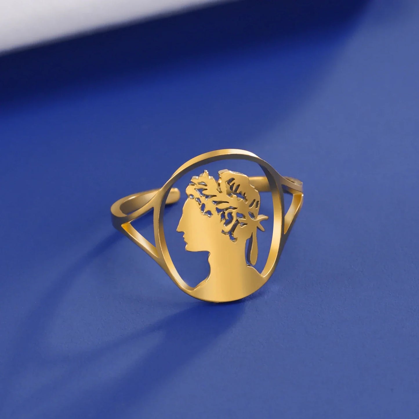 Caesar Head Adjustable Ring