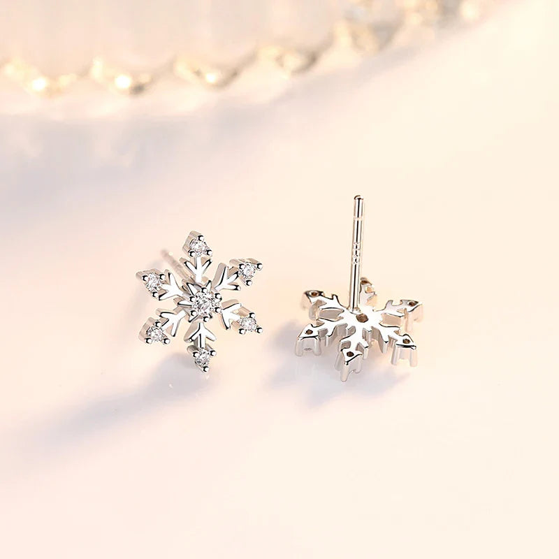 Crsytal Snowflake Stud Earrings - Dagger & Diamond