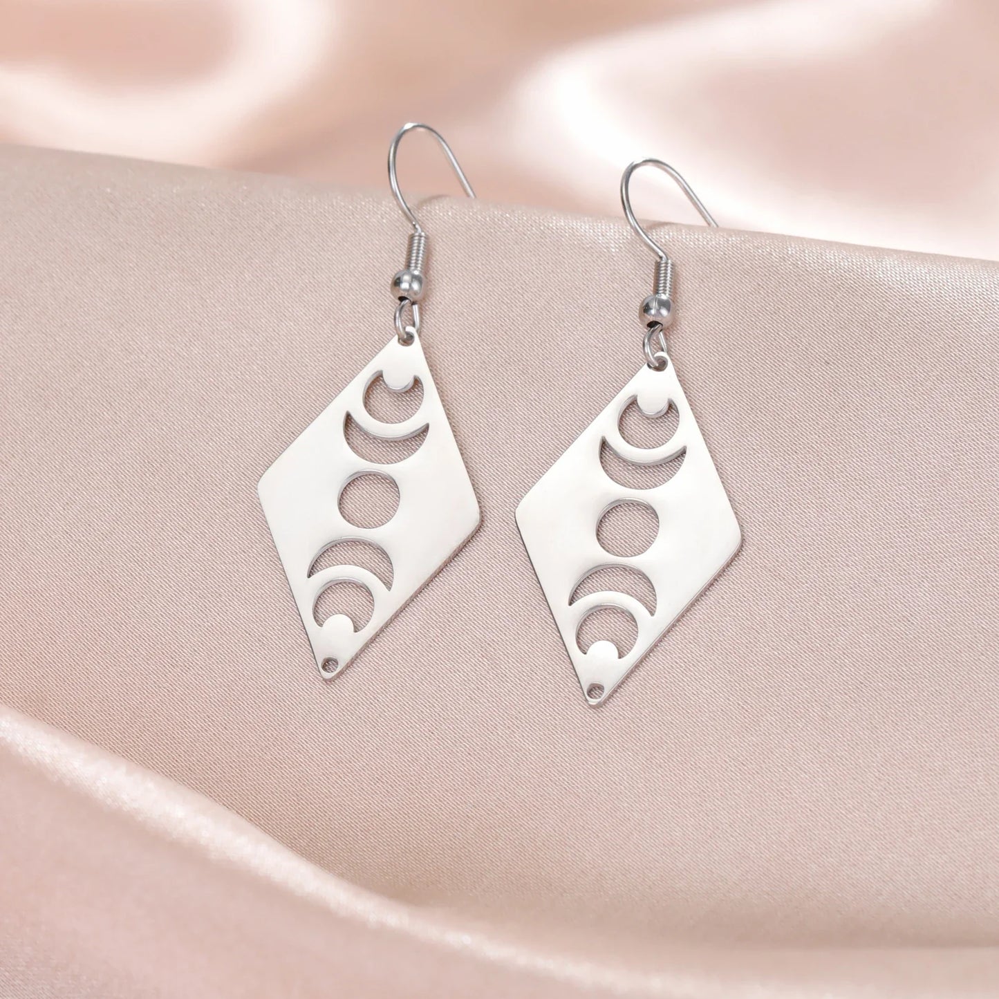 Moon Phase Dangle Earrings