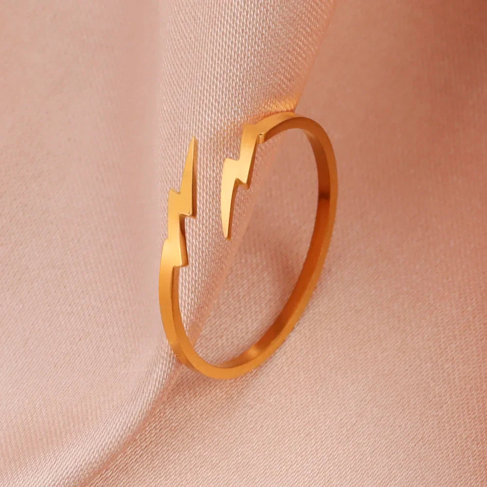 Lightning Open Bypass Adjustable Ring