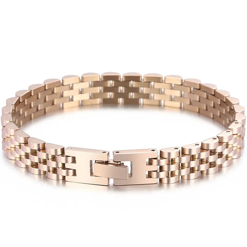 Watch Band Bracelets - Dagger & Diamond 10MM Rose Gold 2 / 16cm