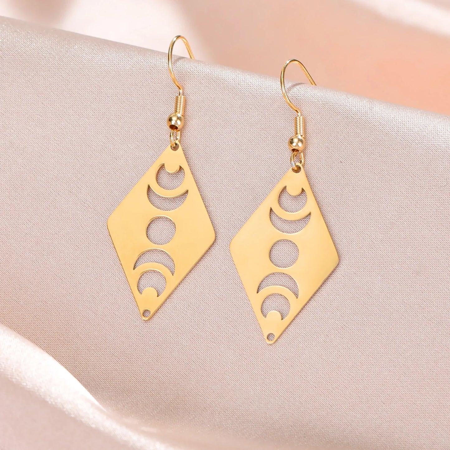 Moon Phase Dangle Earrings