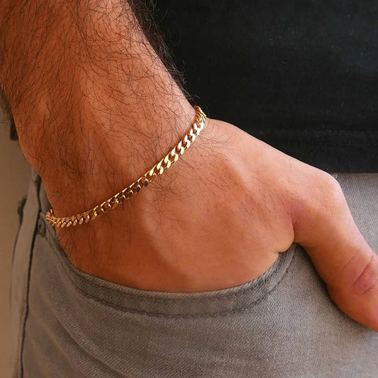 Miami Curb Chain Bracelet for Men - Dagger & Diamond