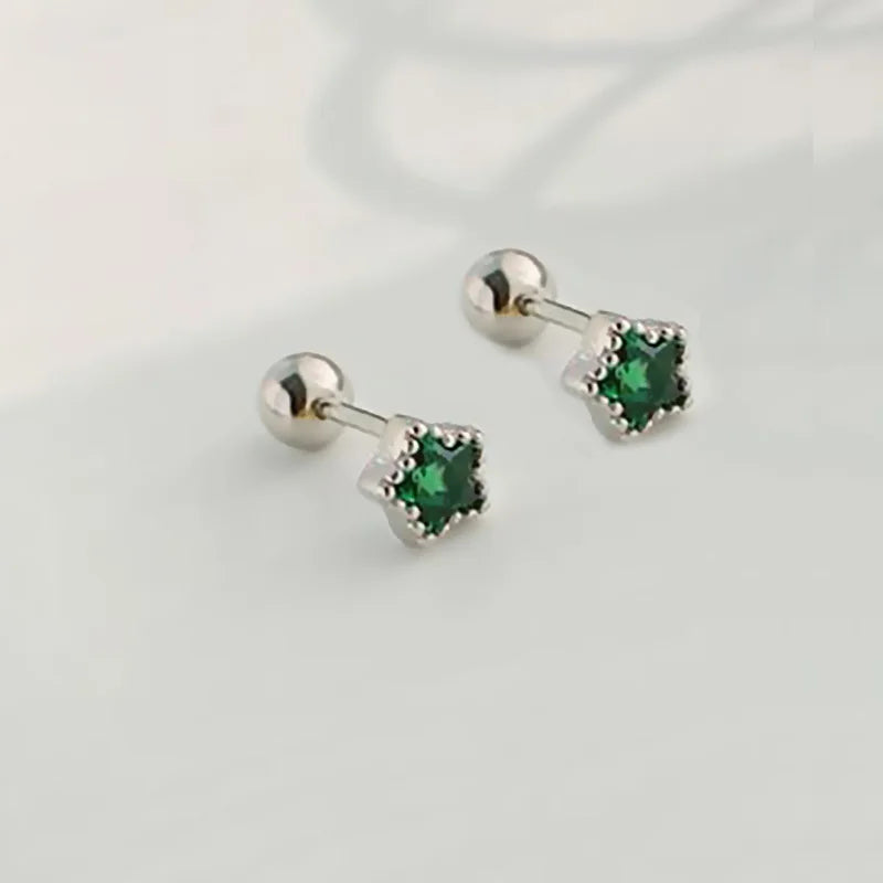 Mini Colorful Stud Earrings - Dagger & Diamond KAE245-3