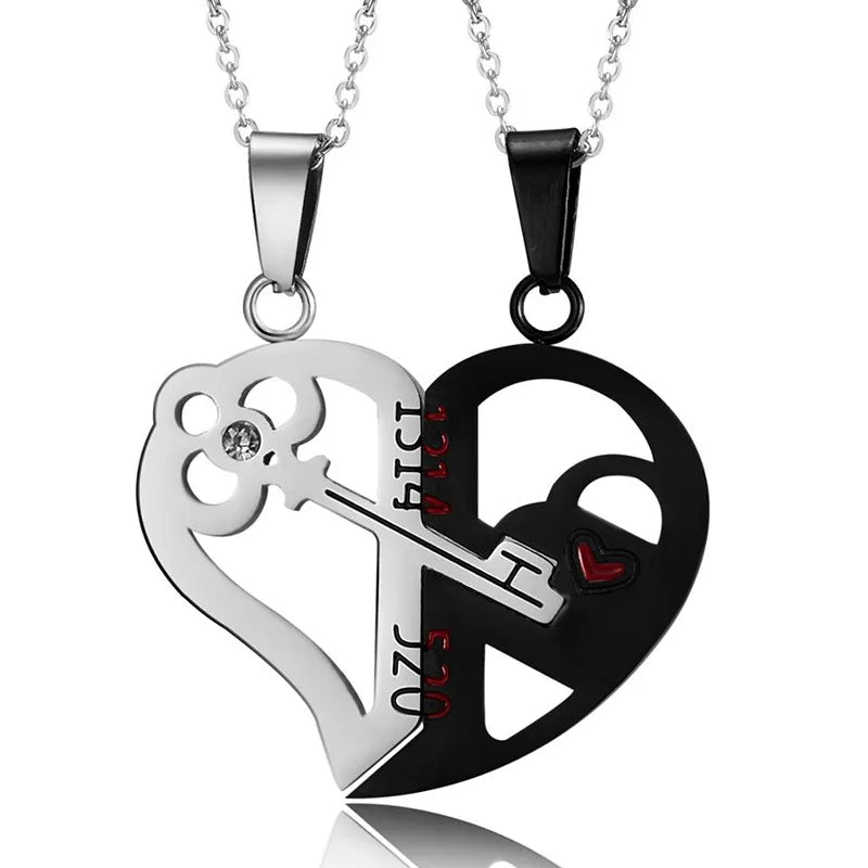 Magnetic Couples Necklace Sets - Dagger & Diamond Necklace S