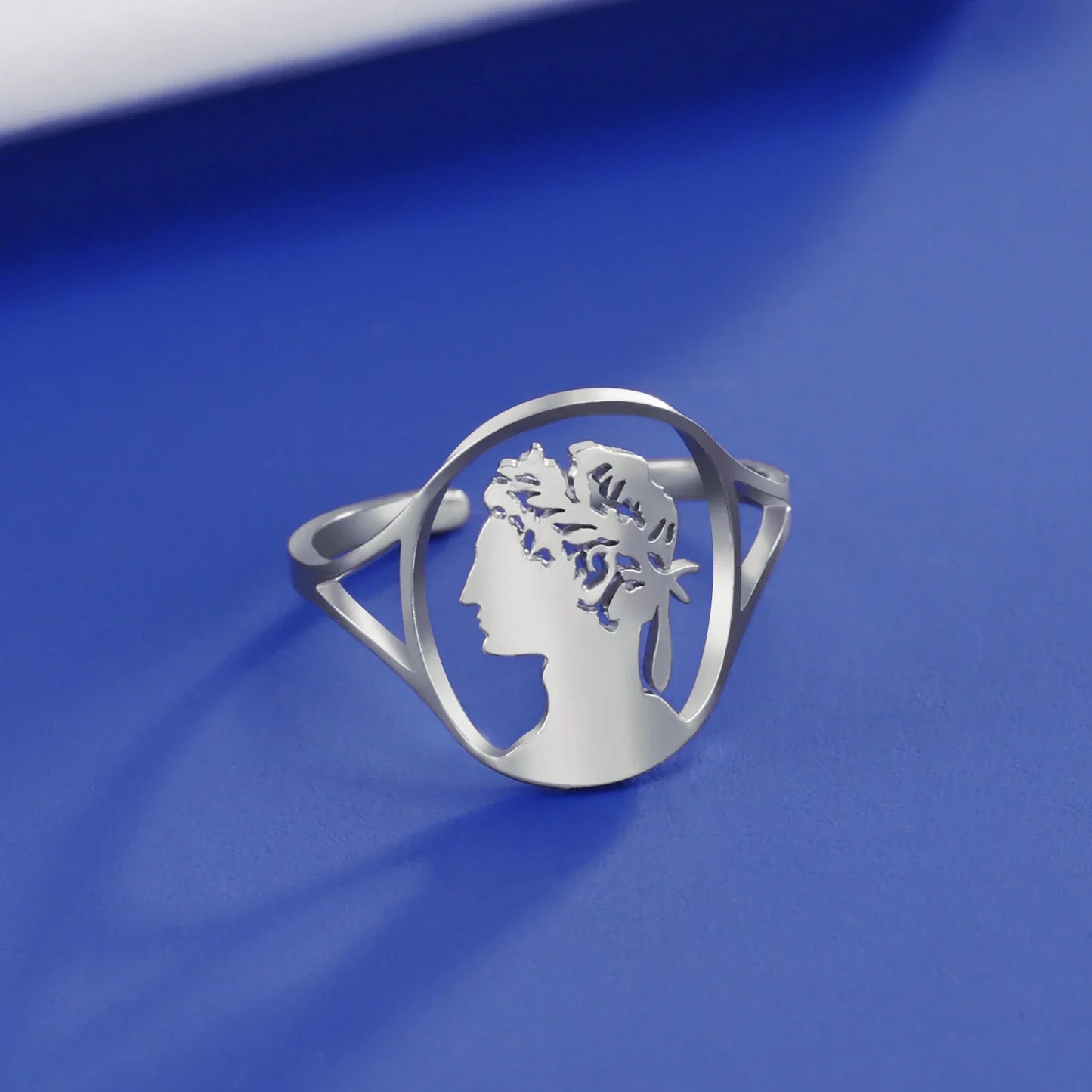 Caesar Head Adjustable Ring