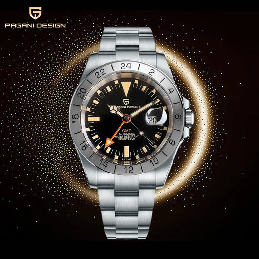 PAGANI DESIGN PD-1693 GMT Automatic Watch for Men - Dagger & Diamond