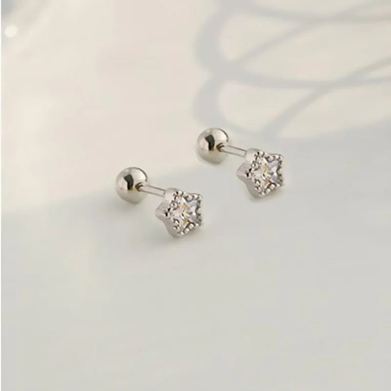 Mini Colorful Stud Earrings - Dagger & Diamond KAE245-1