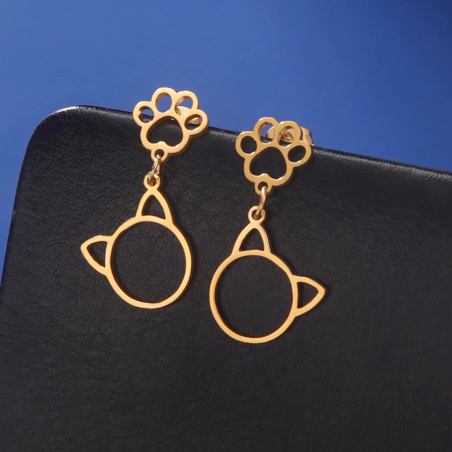 Cute Cat Paw Drop Earrings