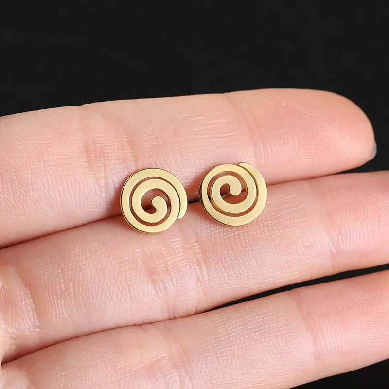 Spiral Stud Earrings