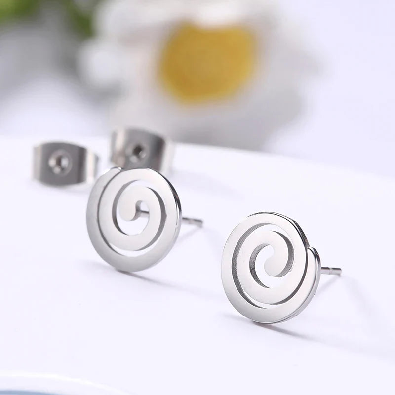 Spiral Stud Earrings