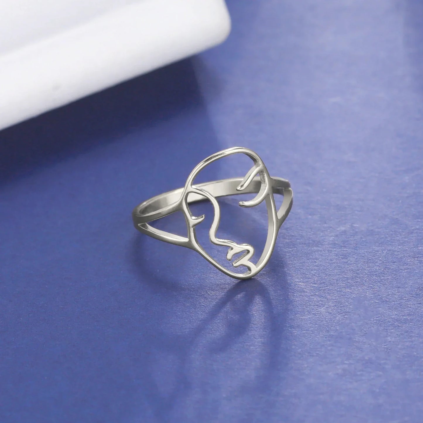 Abstract Face Rings for Women