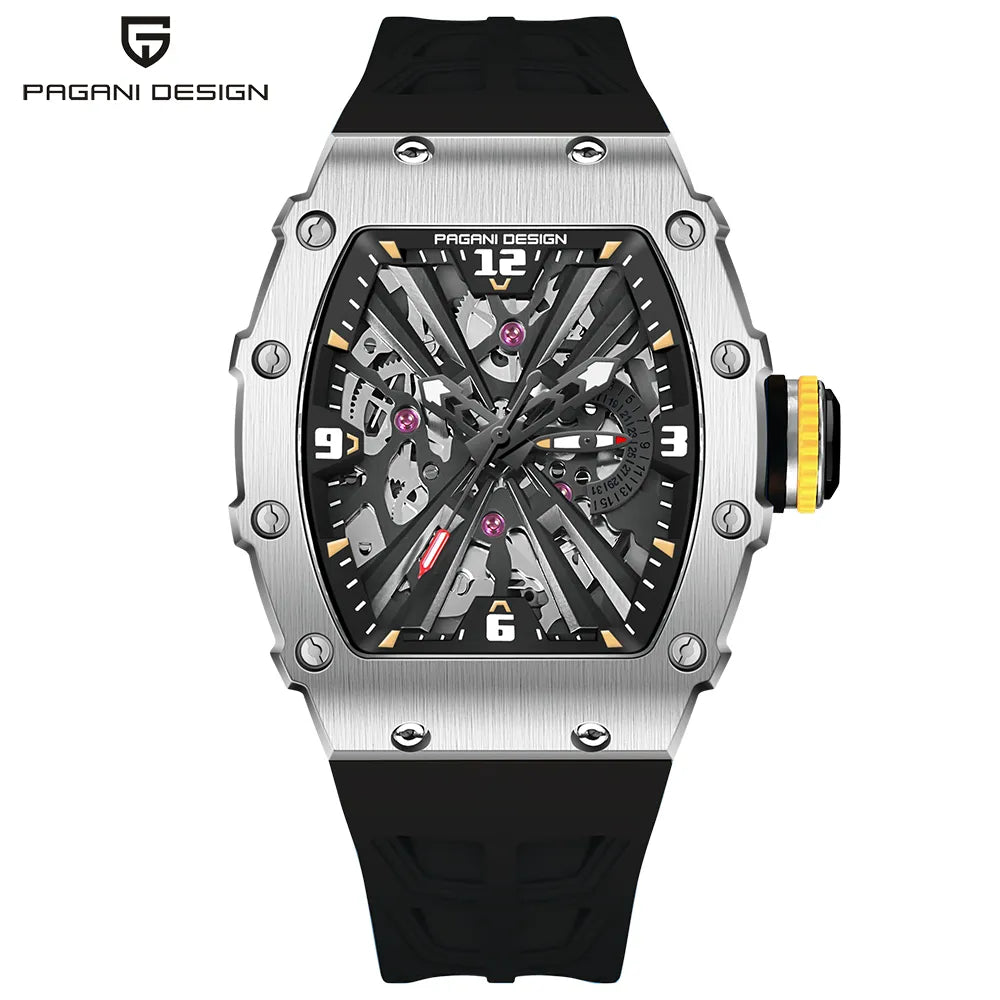 PAGANI DESIGN PD-1738 Tonneau Men's Luxury Quartz Watch - Dagger & Diamond