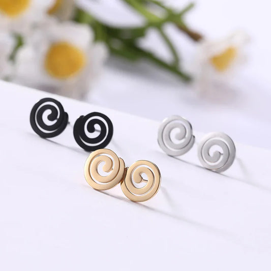 Spiral Stud Earrings