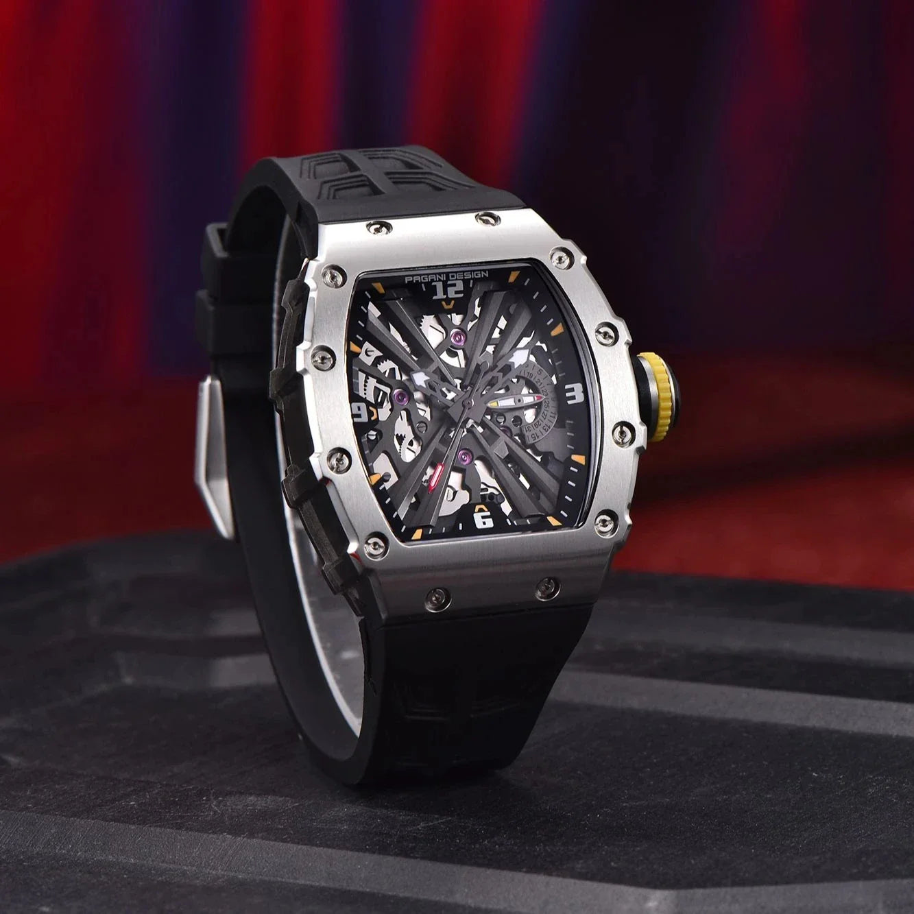 PAGANI DESIGN PD-1738 Tonneau Men's Luxury Quartz Watch - Dagger & Diamond