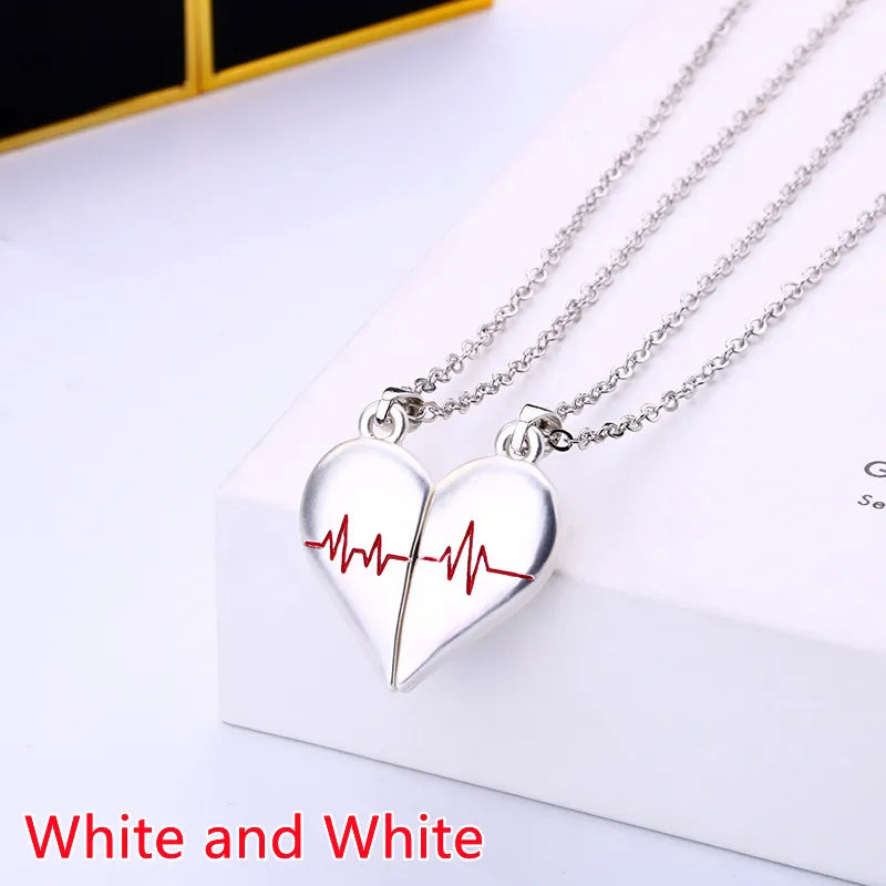 Magnetic Couples Necklace Sets - Dagger & Diamond Necklace V