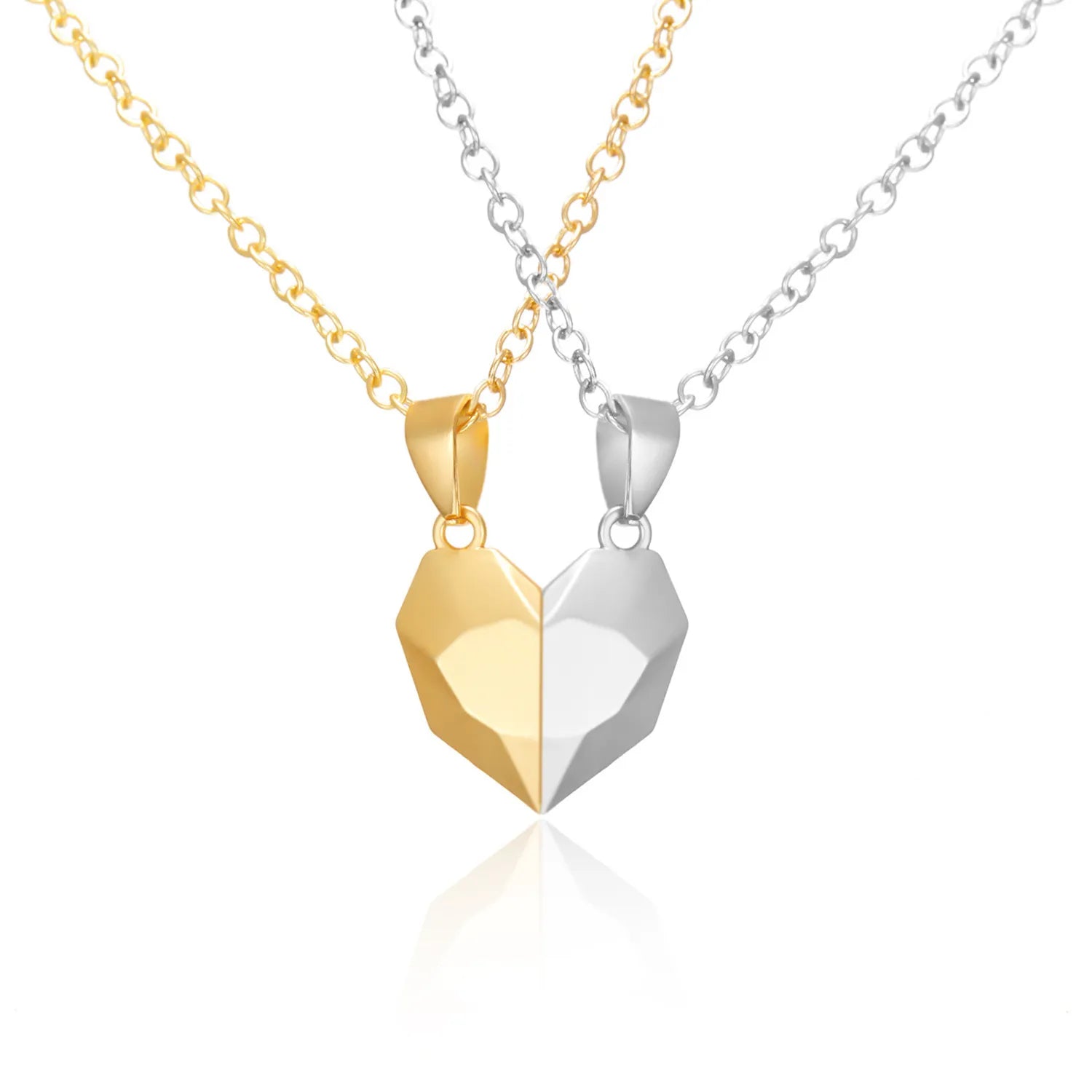 Magnetic Couples Necklace Sets - Dagger & Diamond Necklace L