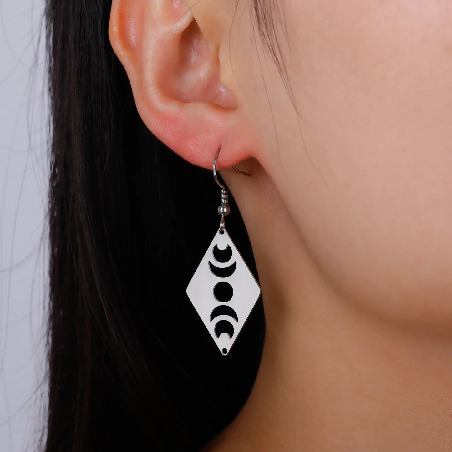 Moon Phase Dangle Earrings