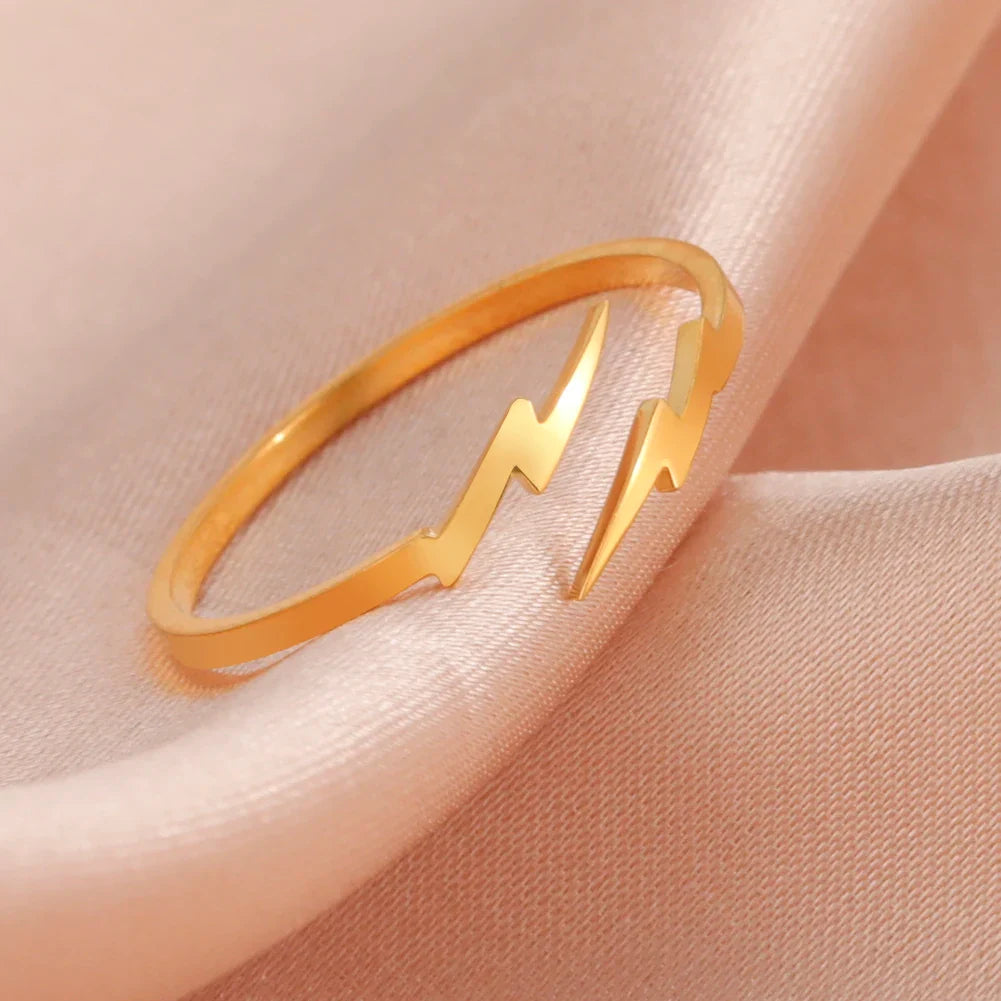 Lightning Open Bypass Adjustable Ring